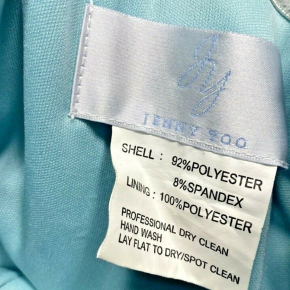 Bridesmaids 12 Blue Halter Dress Short Stretch - Picture 5 of 6